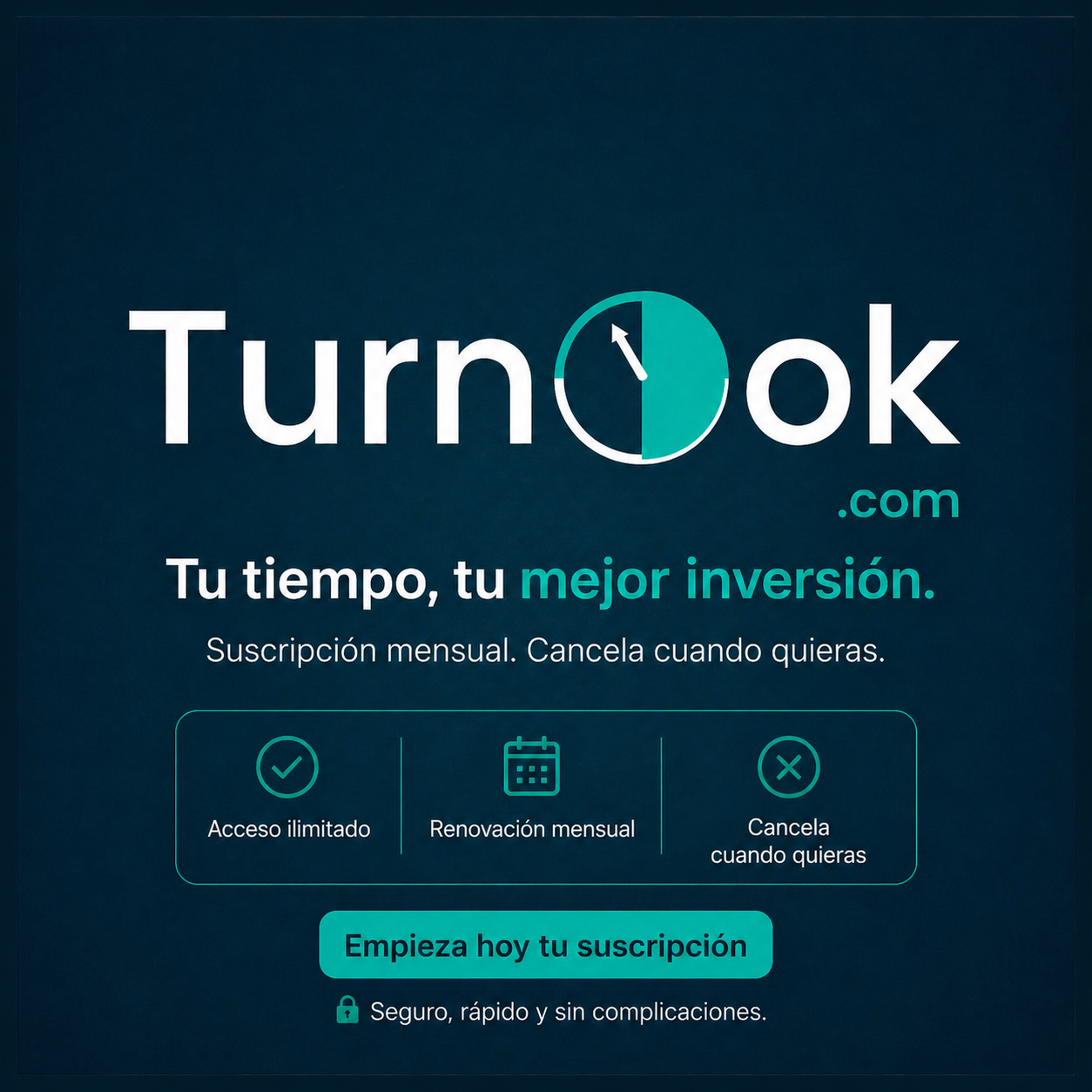 Suscripción mensual Turnook